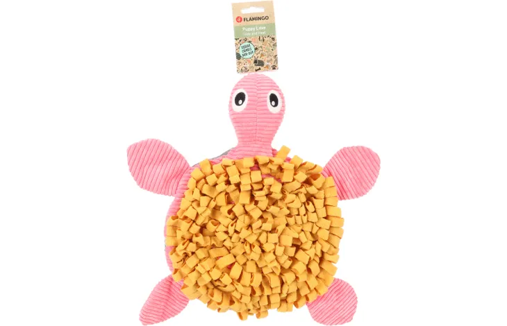Flamingo Snuffelmat Morgano schildpad - oker/roze - Afbeelding 2