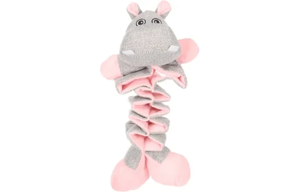 FLAMINGO Puppy Filsy nijlpaard in grijs/roze